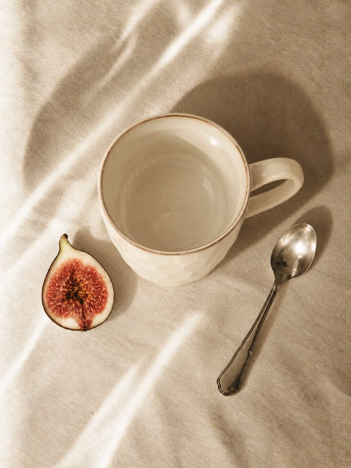 Taza de gres Duna blanca Ø9,6 cm