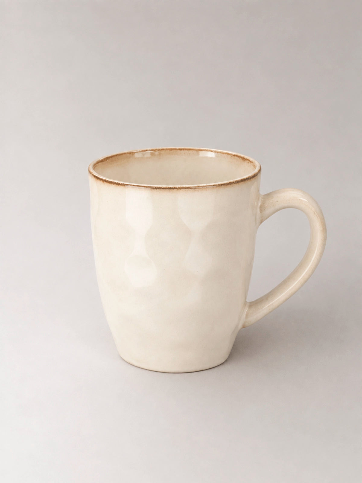 Taza de gres Duna blanca Ø9,6 cm