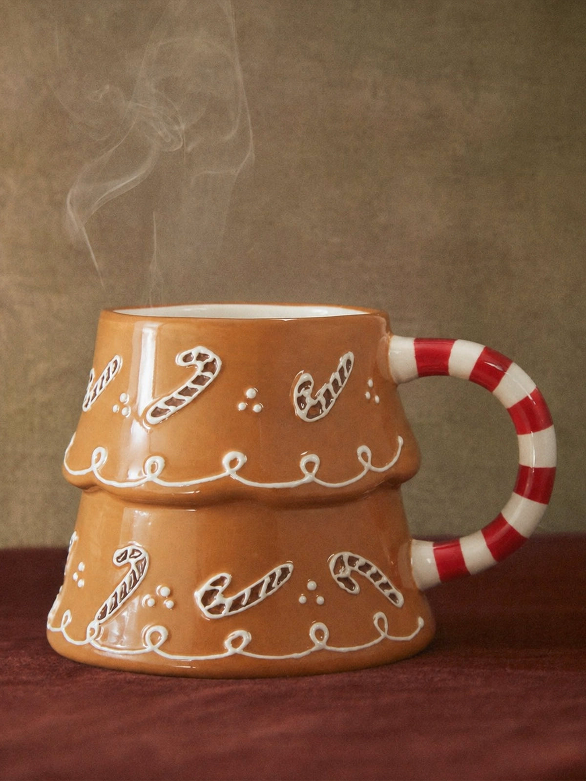 Taza Mug Navideña de Gres Galleta de Jengibre – 14,5 cm