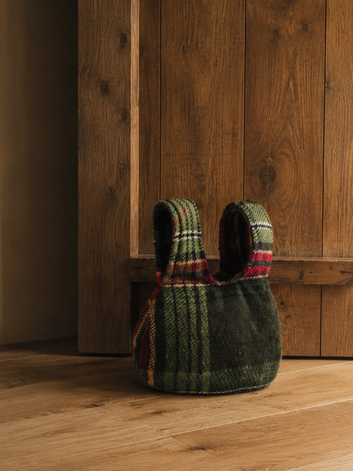 Aguantapuertas de Terciopelo con Estampado de Cuadros – 3 Colores