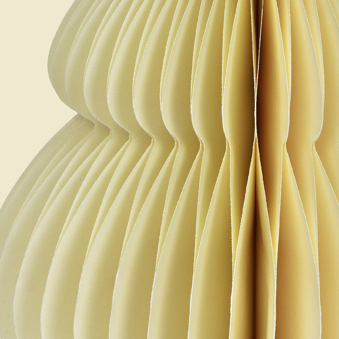 Árbol navidad papel blanco roto plegable sostenible