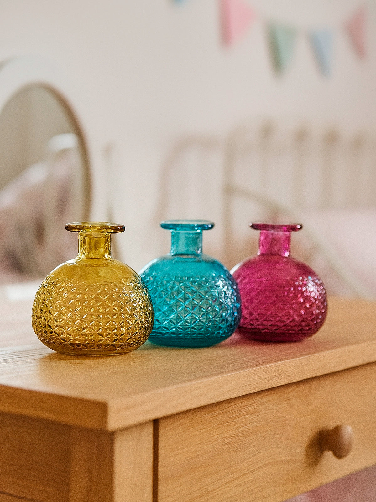 Juego de 3 botellitas Granada multicolor