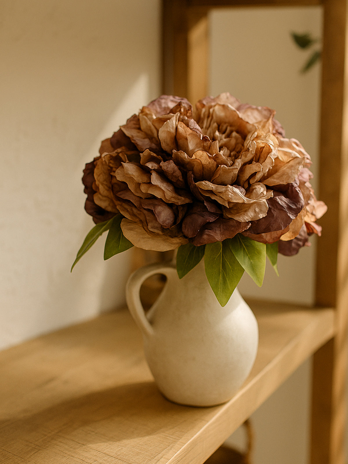 Bouquet de flores artificiales La Provence en color caramelo