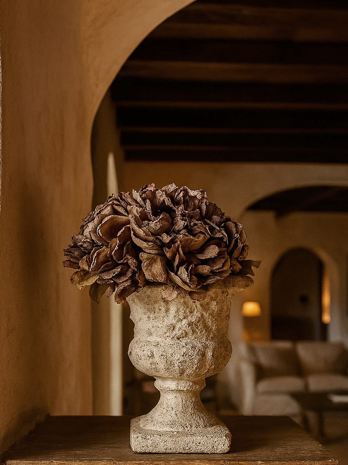 Bouquet de flores artificiales La Provence en color malva