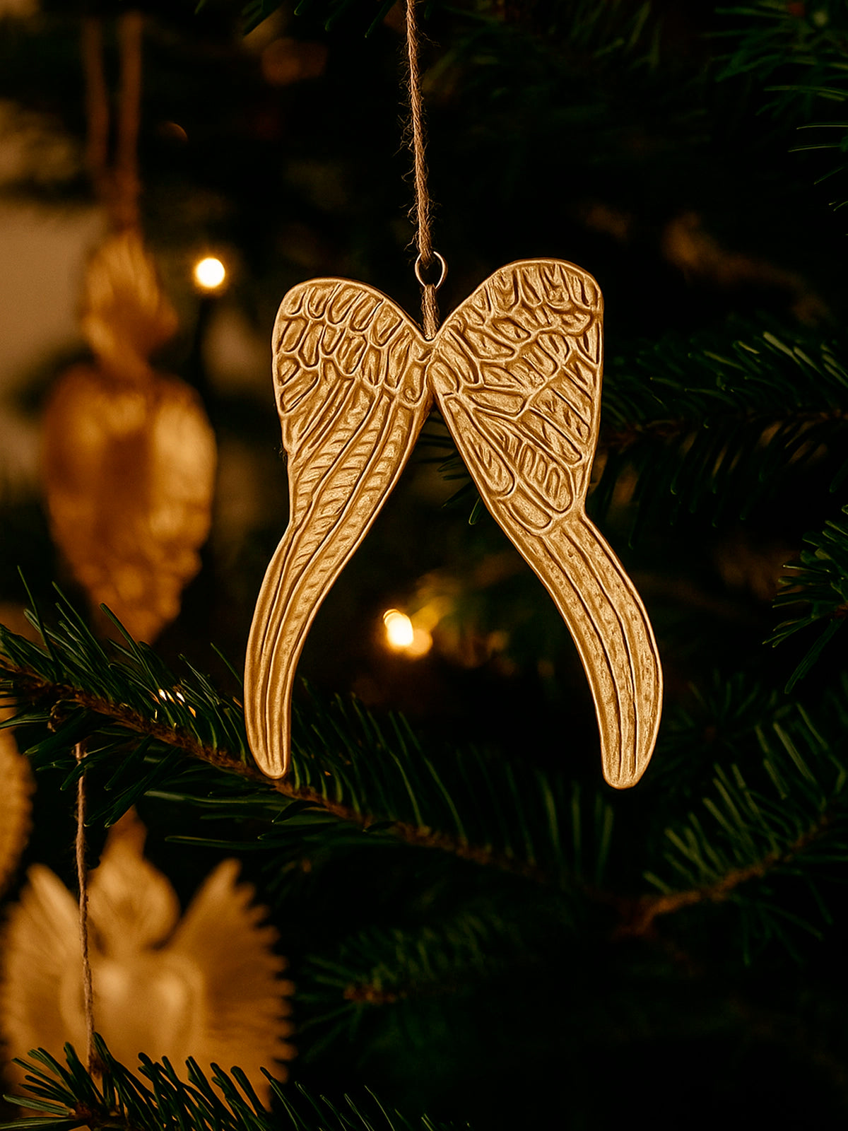 Colgante alas Exvoto dorado estilo vintage