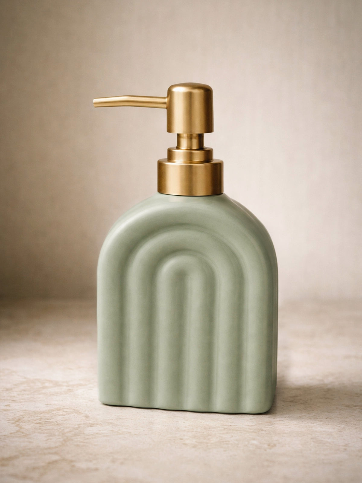 Dosificador de jabón de gres diseño arco