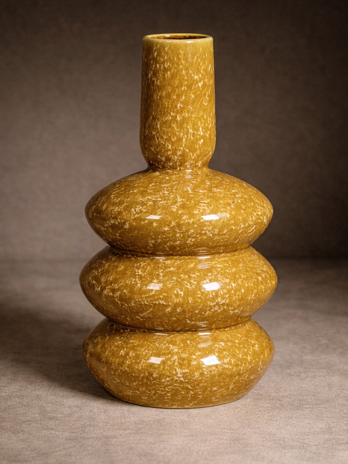 Jarrón de cerámica Dublín color midas 19x38 cm — jarrón decorativo escultórico