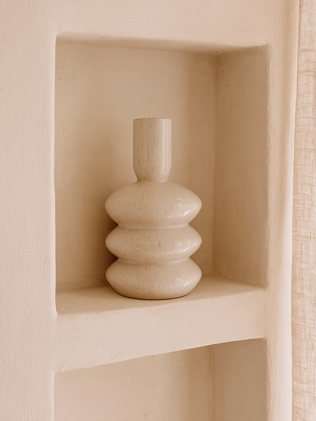 Jarrón Berlín blanco de cerámica